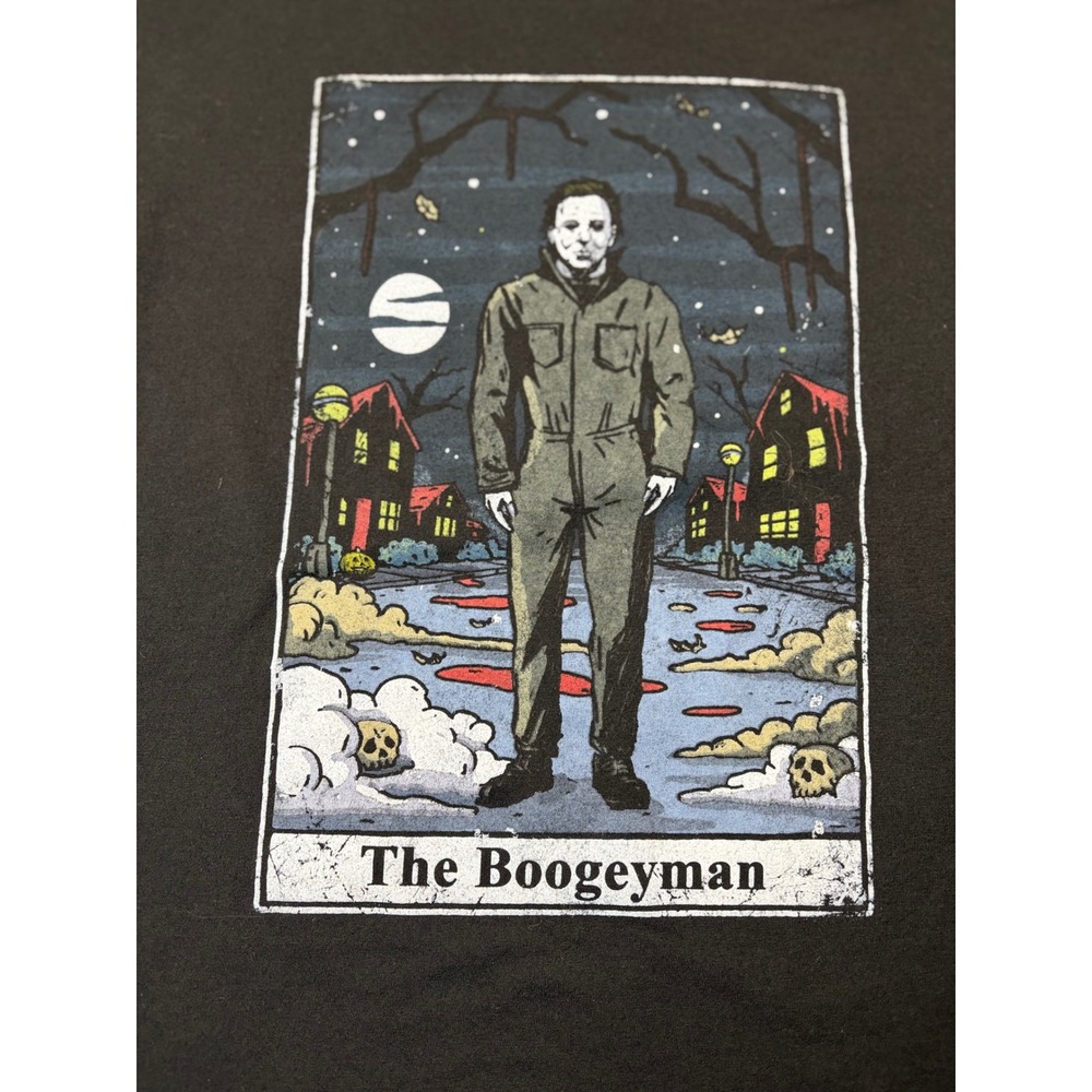 Halloween Michael Myers The Boogeyman Tarot Card Graphic T-Shirt Mens Medium - Picture 2 of 4